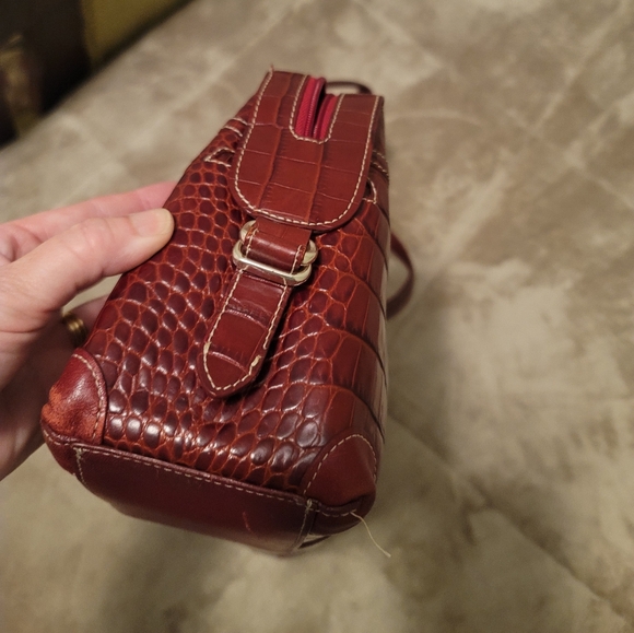 Brighton Dark Red Handbag Shoulder Satchel - Picture 8 of 9